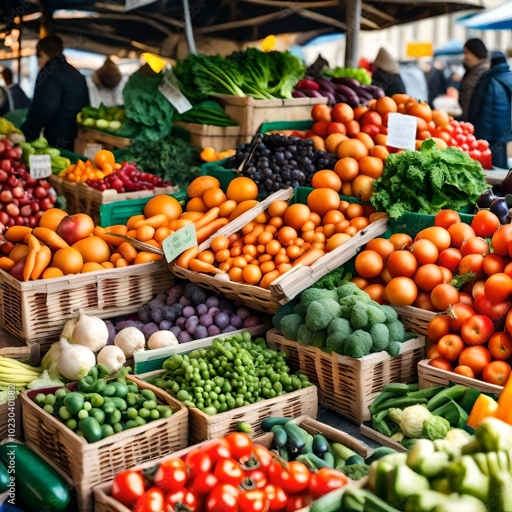 fruit and vegetables at the market fruit and vegetables at the market