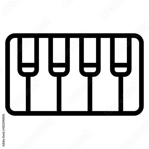 Piano Keys Vector Design Icon Style