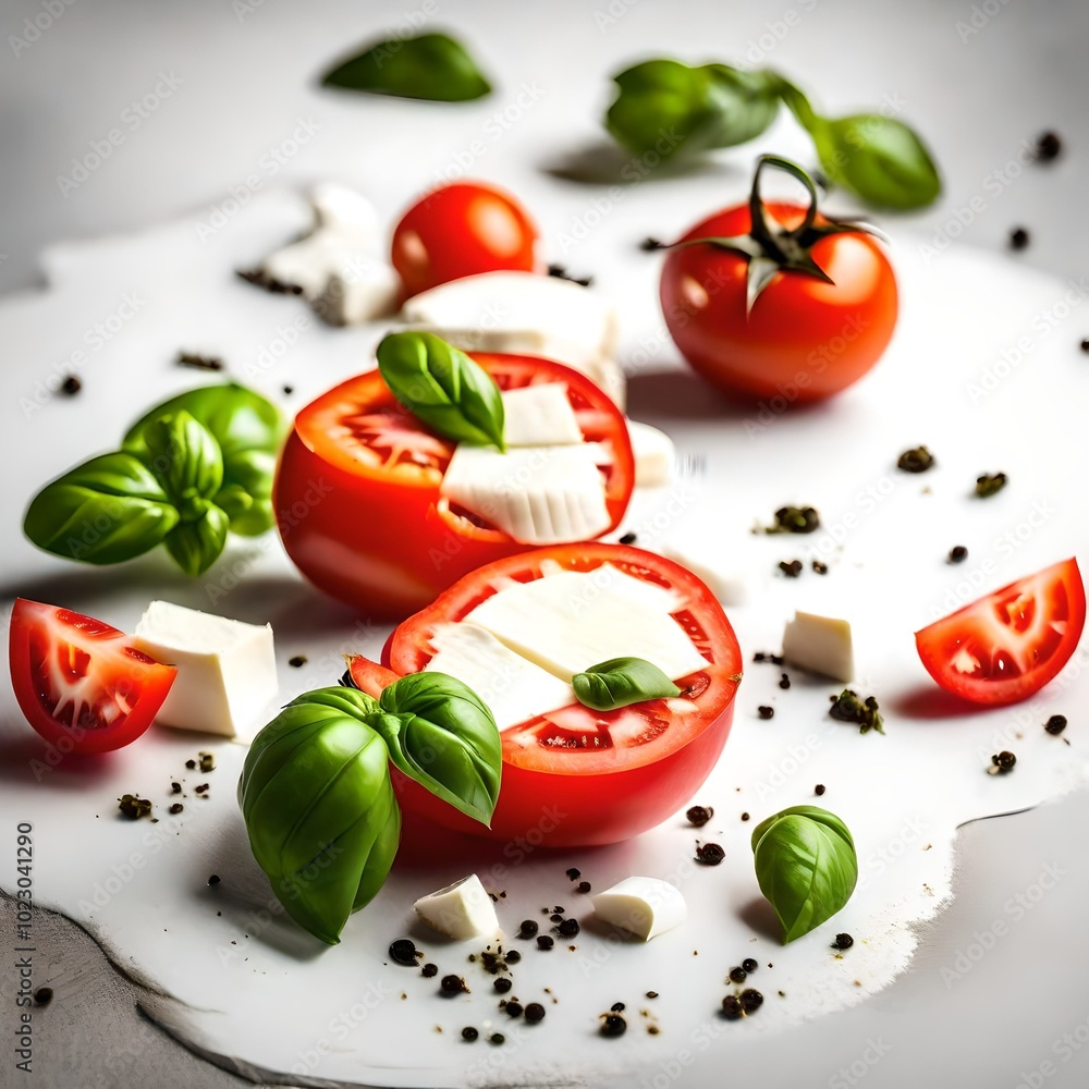 tomato mozzarella and basil tomato mozzarella and basil
