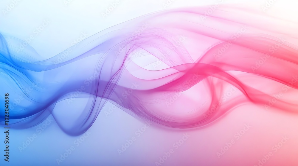 An abstract image of blue and pink smoke against a white background. An abstract image of blue and pink smoke against a white background.