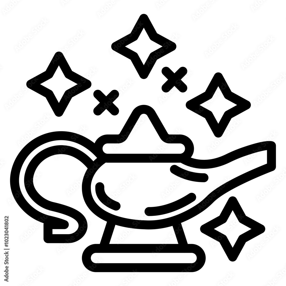 Magic Lamp Vector Design Icon Style Magic Lamp Vector Design Icon Style