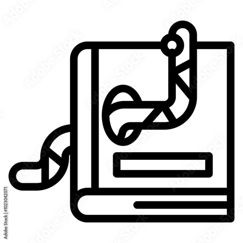 Bookworm Vector Design Icon Style