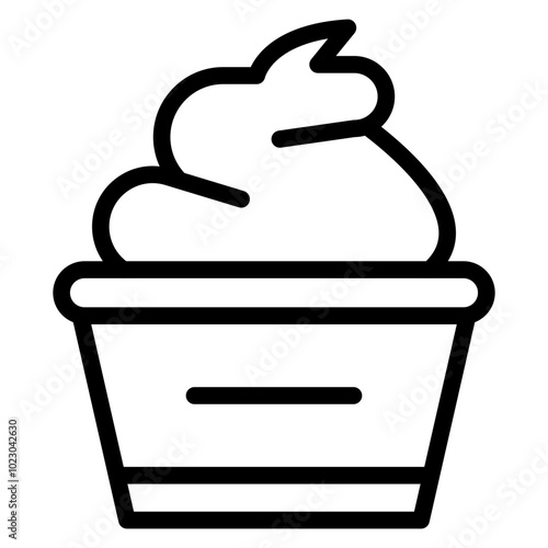 Frozen Yogurt Vector Design Icon Style