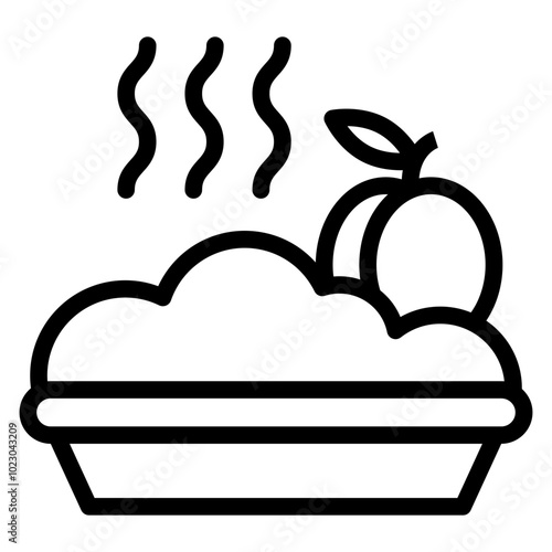 Peach Cobbler Vector Design Icon Style