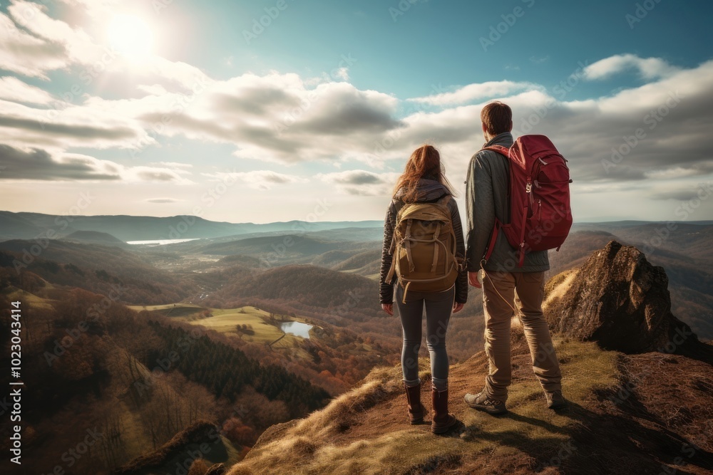 Obraz premium Adventure outdoors backpack nature.