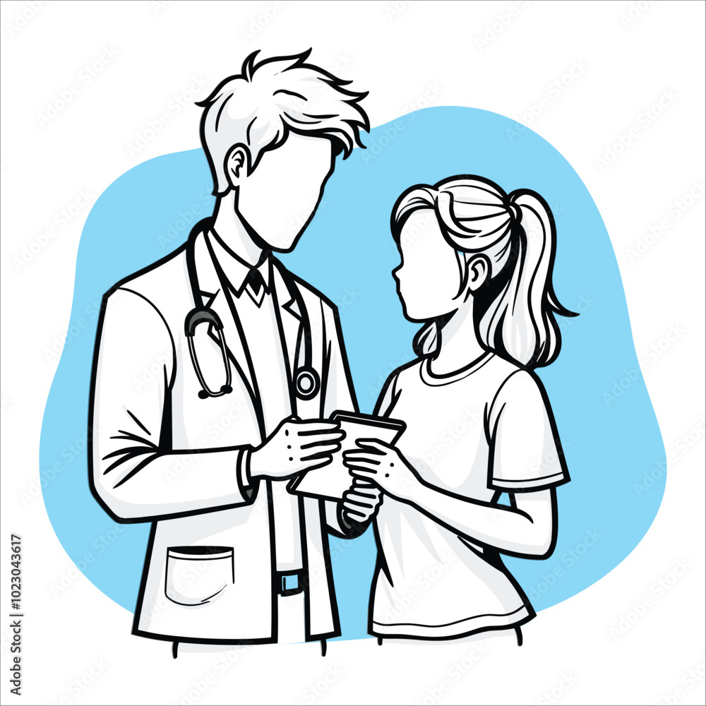 Doctor consulting patient remotely for telemedicine visit Doctor consulting patient remotely for telemedicine visit