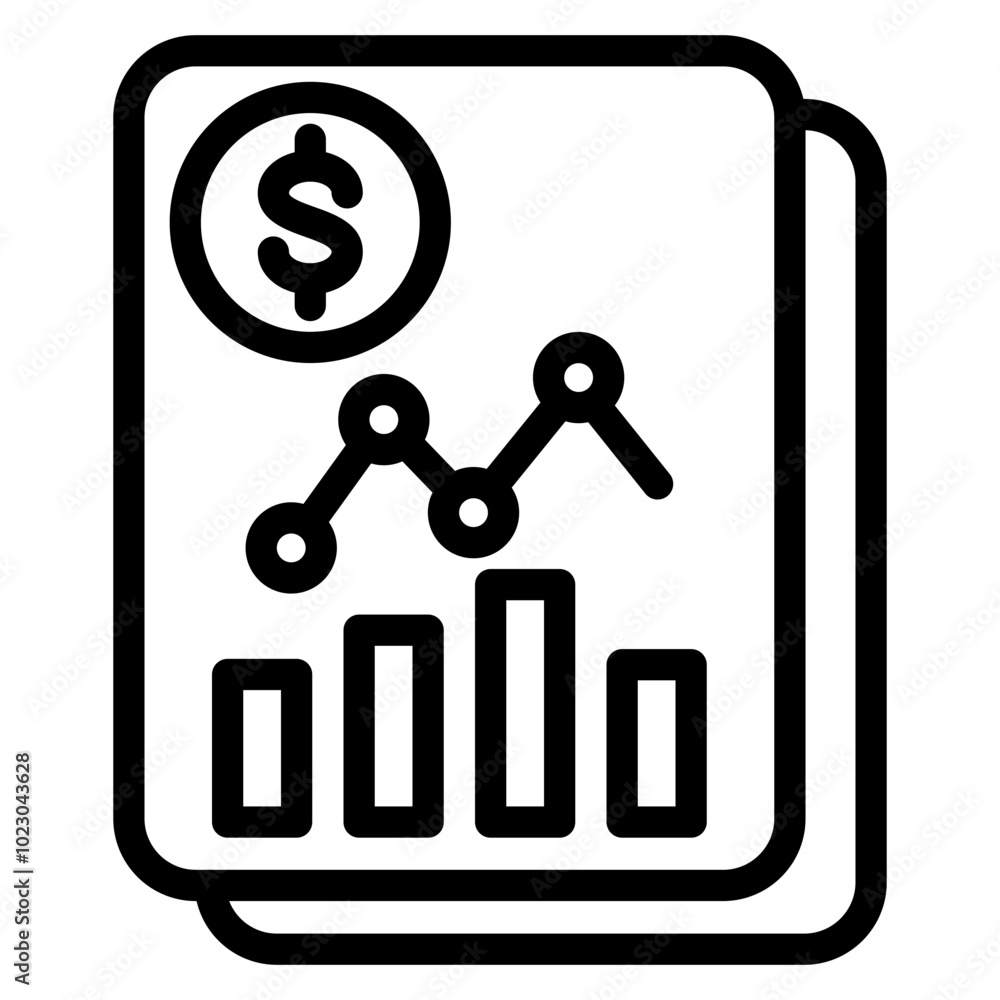Earnings Report Vector Design Icon Style Earnings Report Vector Design Icon Style