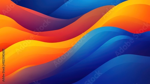 Abstract waves in vibrant colors create a dynamic and fluid background design.