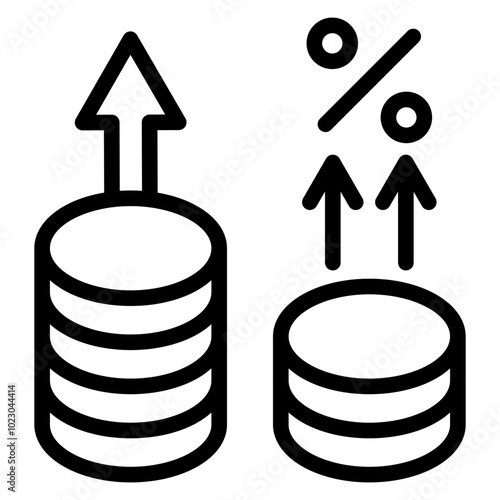 Inflation Rate Vector Design Icon Style