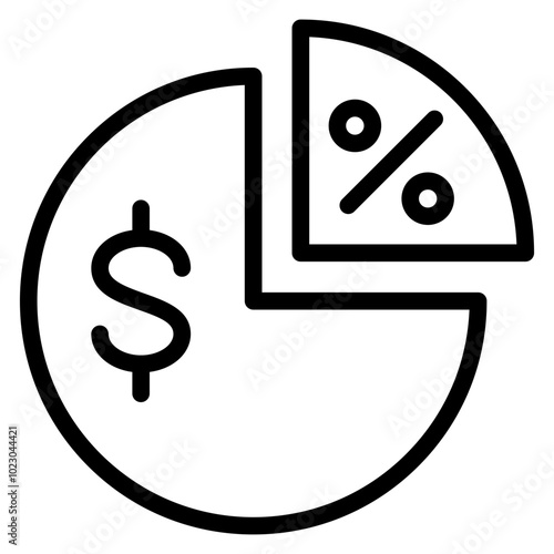 Profit Margin Vector Design Icon Style