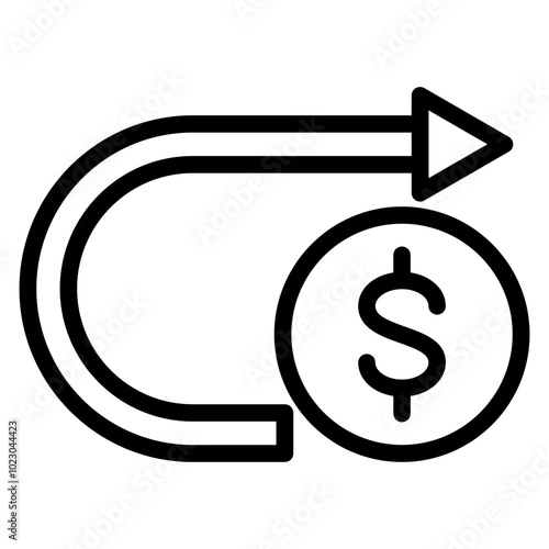 Return on Investment Vector Design Icon Style