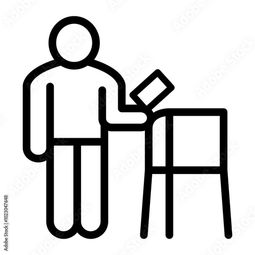 Polling Station Vector Design Icon Style