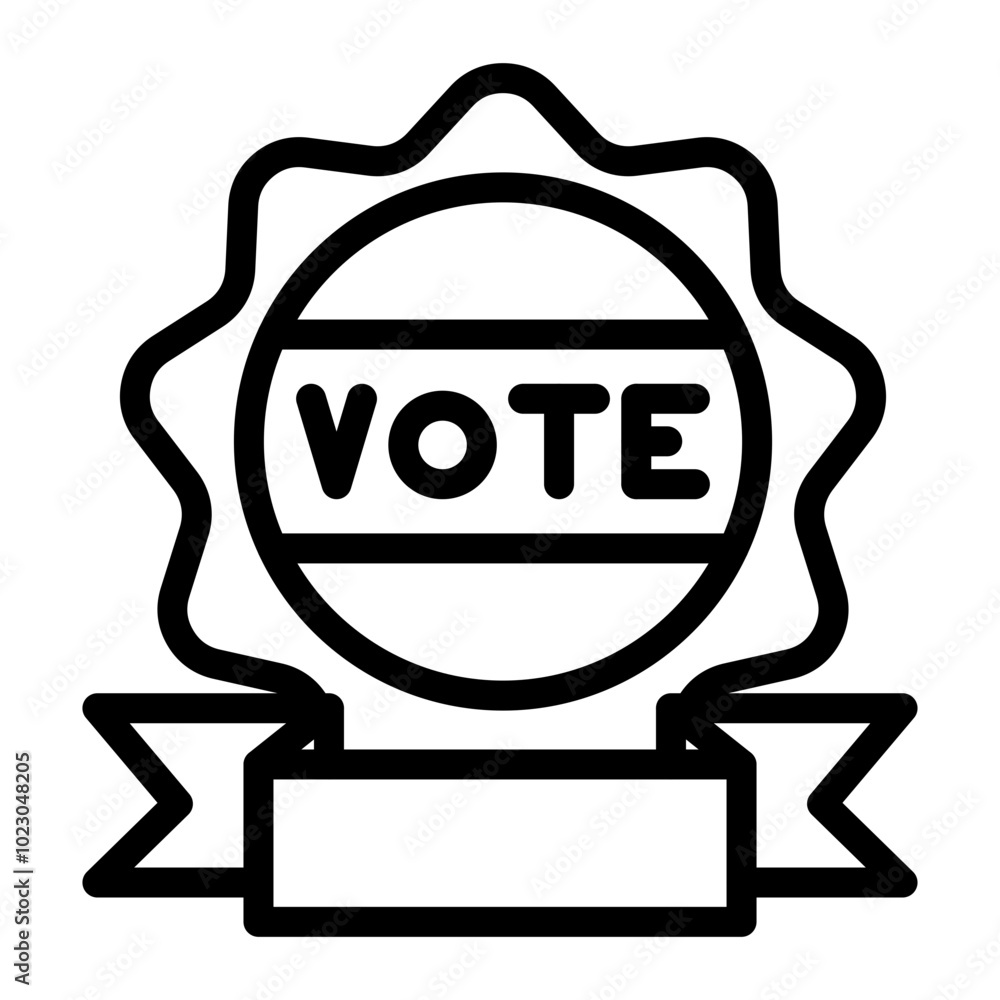 Voting Sticker Vector Design Icon Style Voting Sticker Vector Design Icon Style