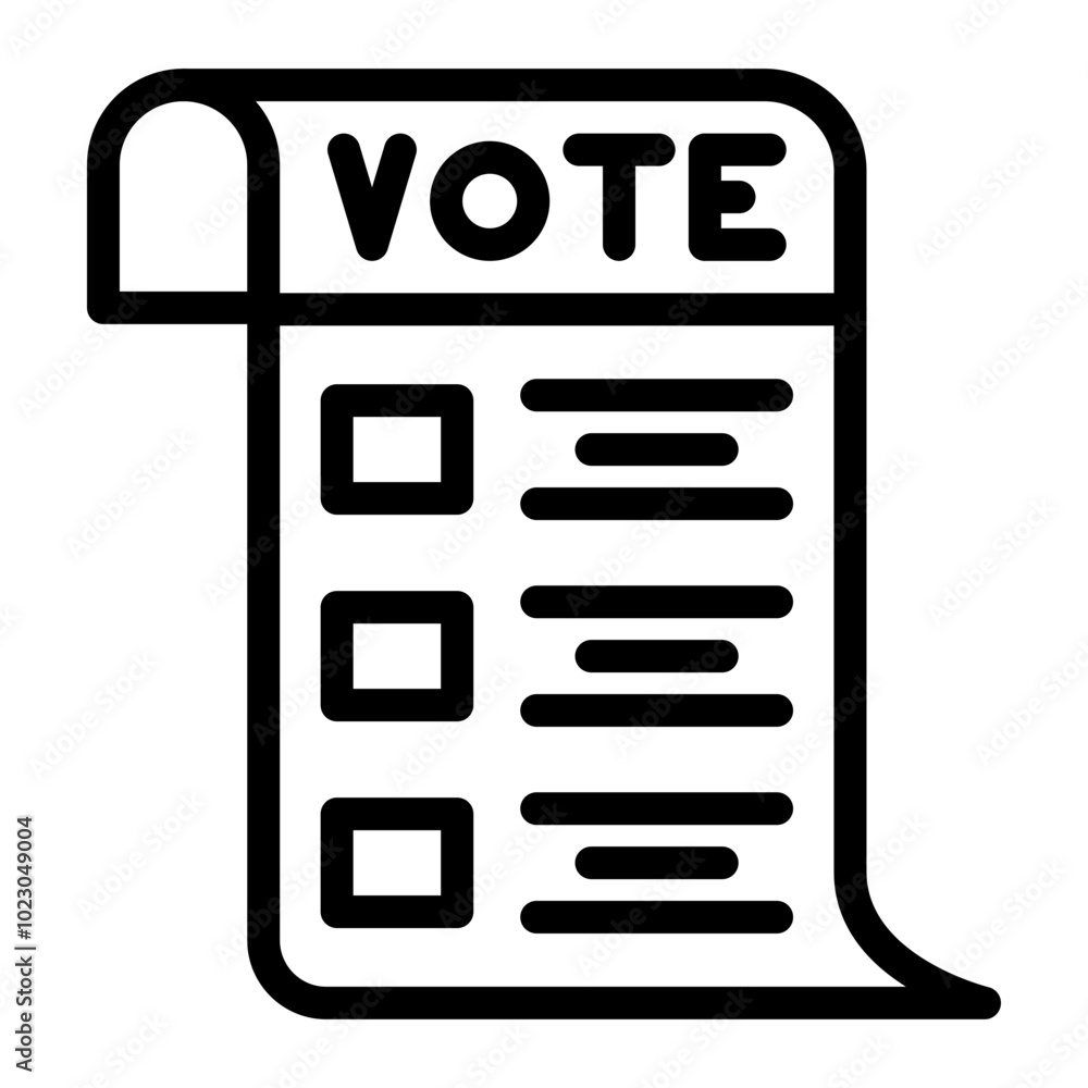 Voting Manuscript Vector Design Icon Style Voting Manuscript Vector Design Icon Style
