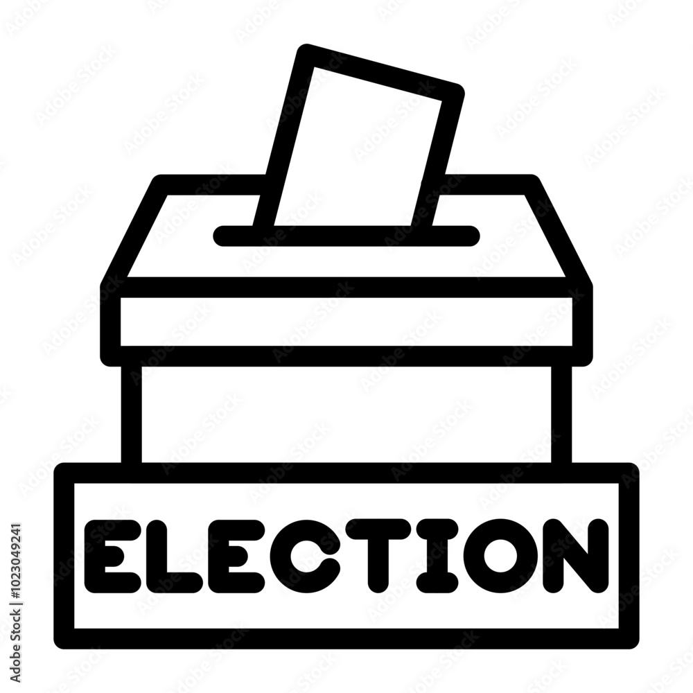 Election Font Vector Design Icon Style