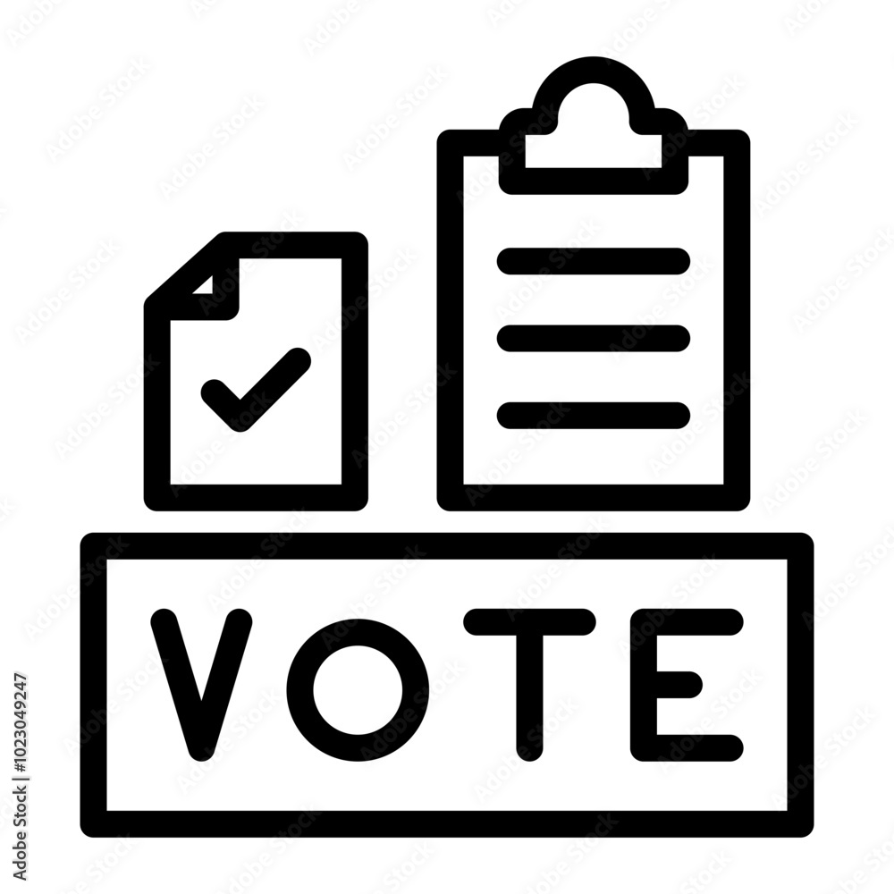 Voting Collage Vector Design Icon Style Voting Collage Vector Design Icon Style