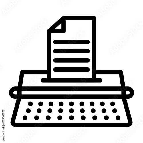 Typewriter Vector Design Icon Style