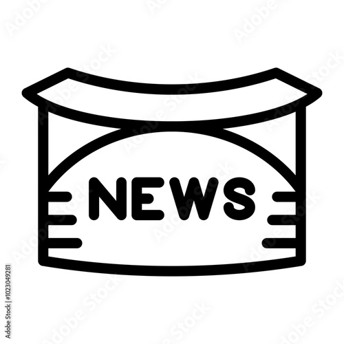 News Desk Vector Design Icon Style