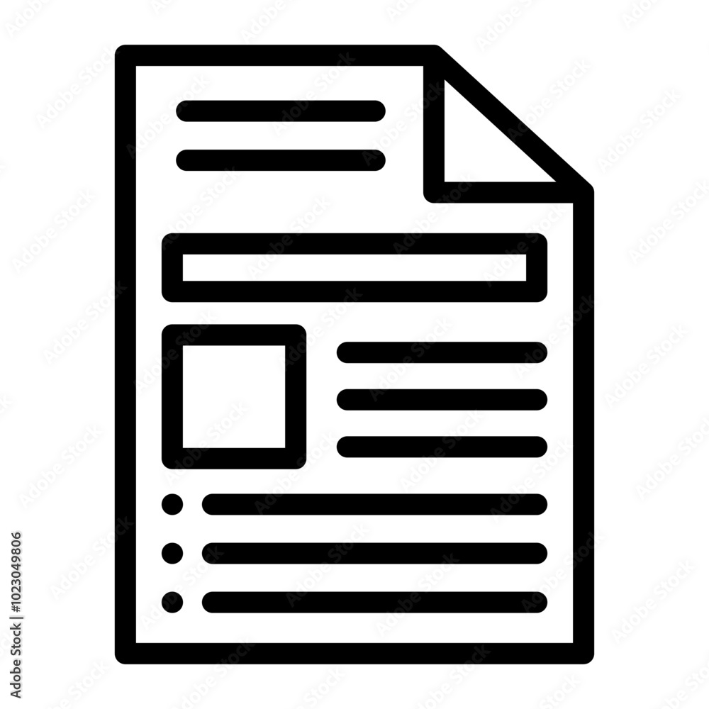 Document Vector Design Icon Style Document Vector Design Icon Style