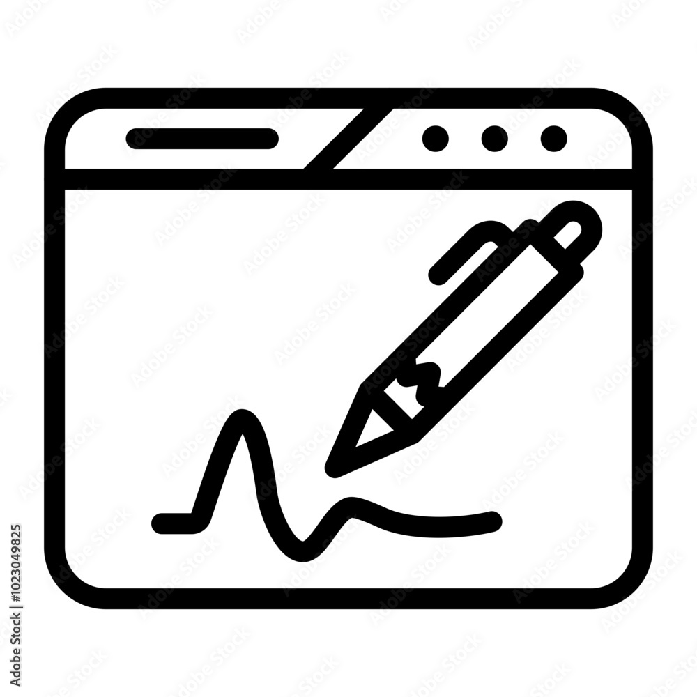 Byline Vector Design Icon Style Byline Vector Design Icon Style