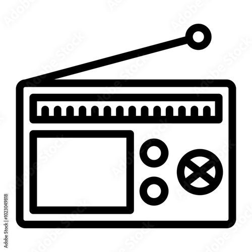 News Radio Vector Design Icon Style