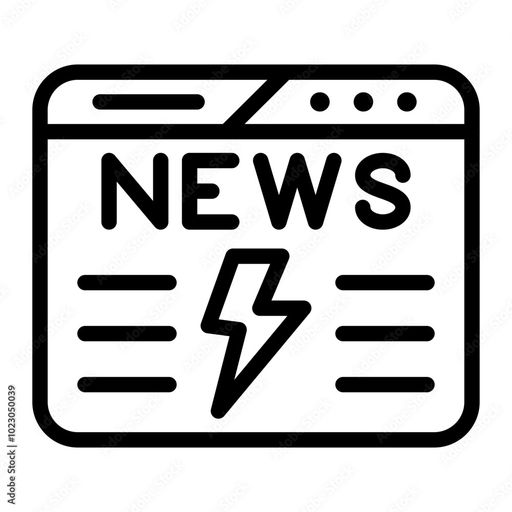 Newsflash Vector Design Icon Style Newsflash Vector Design Icon Style