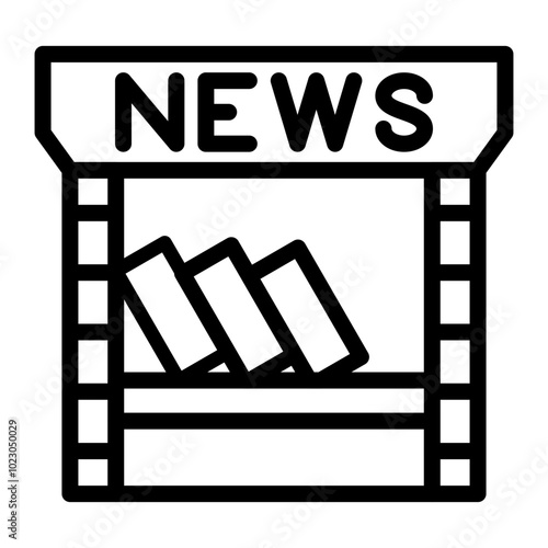 Newsstand Vector Design Icon Style