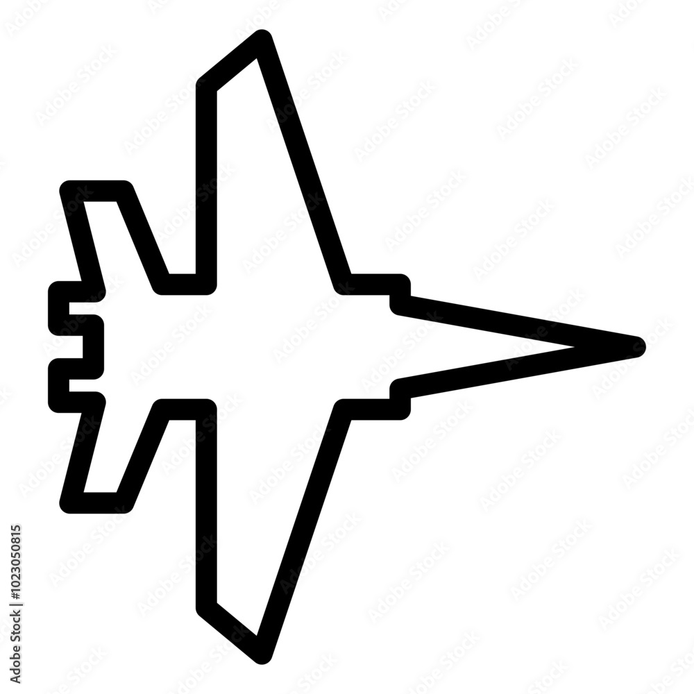 Military Jet Vector Design Icon Style Military Jet Vector Design Icon Style