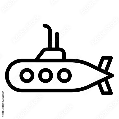 Submarine Vector Design Icon Style