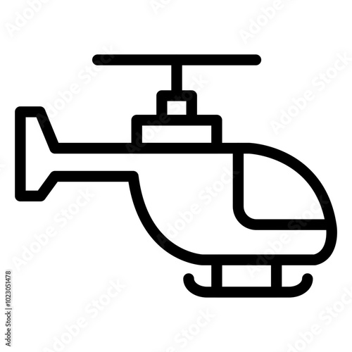 Helicopter Vector Design Icon Style