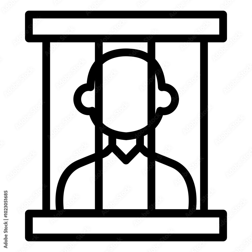 Prisoner Vector Design Icon Style Prisoner Vector Design Icon Style