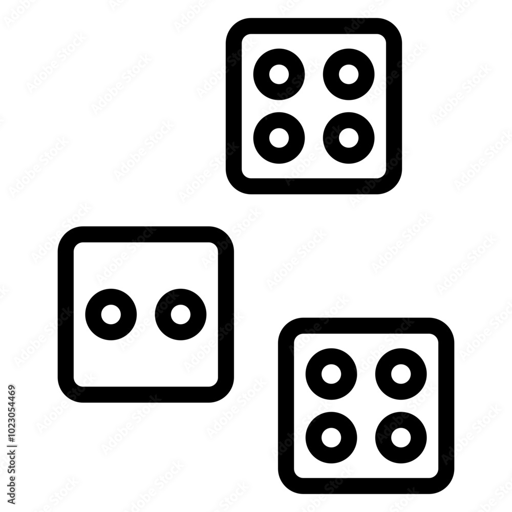 Casino Dice Roll Vector Design Icon Style Casino Dice Roll Vector Design Icon Style
