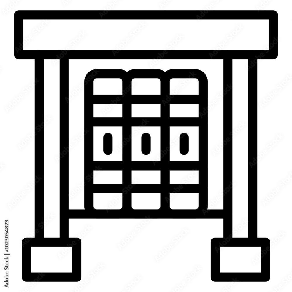 Bookshelf Vector Design Icon Style Bookshelf Vector Design Icon Style