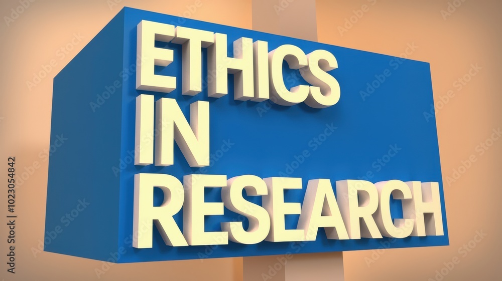 3D Text: Ethics in Research Signage 3D Text: Ethics in Research Signage