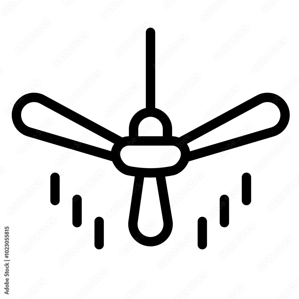 Ceiling Fan Vector Design Icon Style Ceiling Fan Vector Design Icon Style