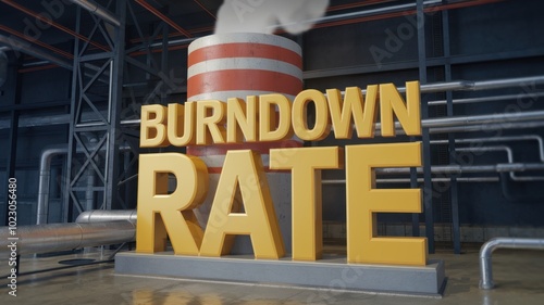 Industrial Burndown Rate Concept with Bold Typography photo