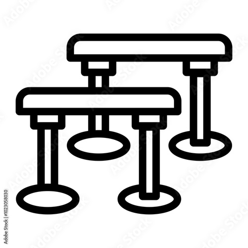 Parallel Bars Vector Design Icon Style