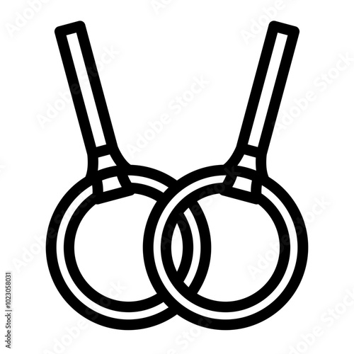 Gymnastics Rings Vector Design Icon Style