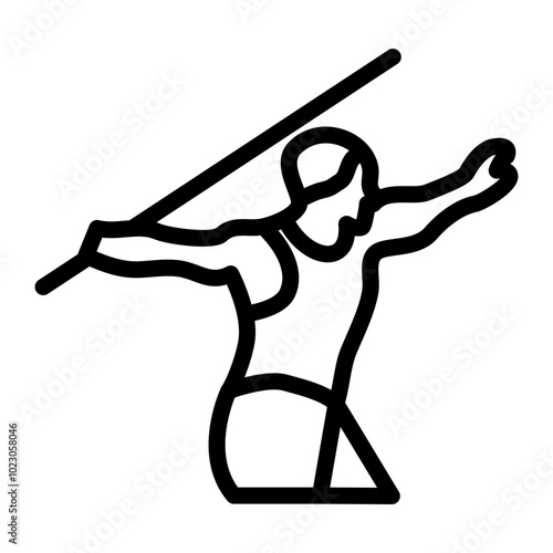 Javelin Throw Vector Design Icon Style