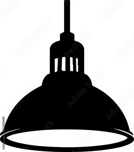 Stylized Vector Pendant Light Design