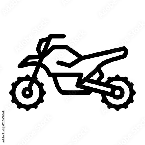 Motocross Bike Vector Design Icon Style