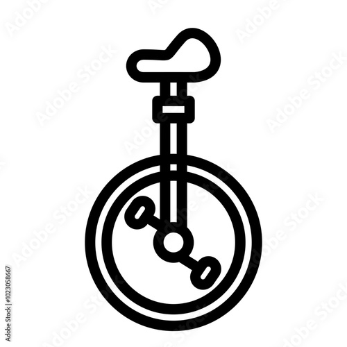 Unicycle Vector Design Icon Style