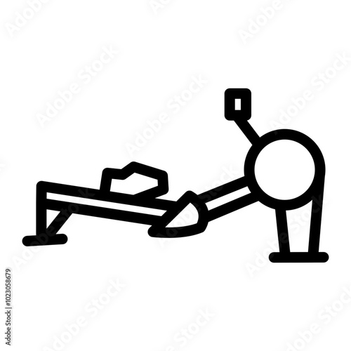 Rowing Machine Vector Design Icon Style