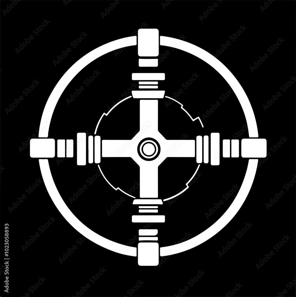 Vector Target Icon with Circular Crosshair Design Vector Target Icon with Circular Crosshair Design