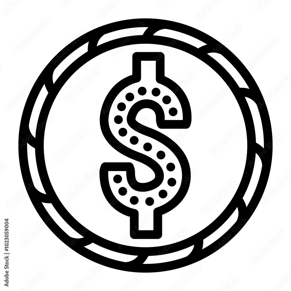Dollar Sign Vector Design Icon Style Dollar Sign Vector Design Icon Style