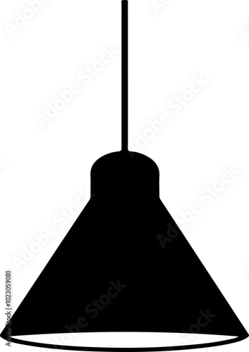 Modern Pendant Light Vector Illustration