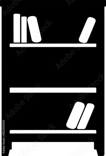 Vector Illustration of a Simple Bookshelf Design