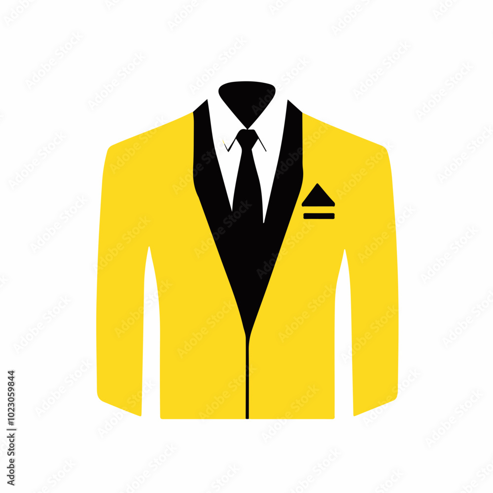 Stylish Vector Illustration of a Yellow Blazer Stylish Vector Illustration of a Yellow Blazer