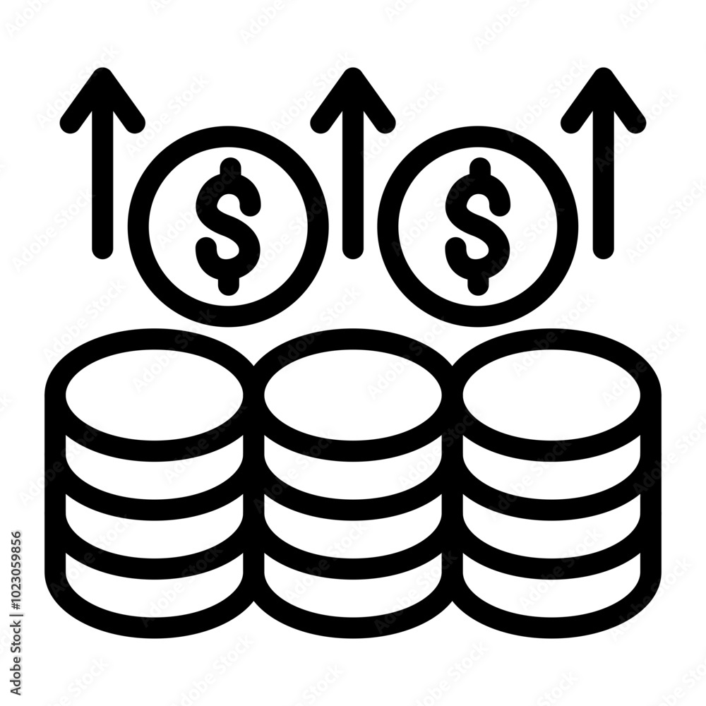 Revenue Vector Design Icon Style Revenue Vector Design Icon Style