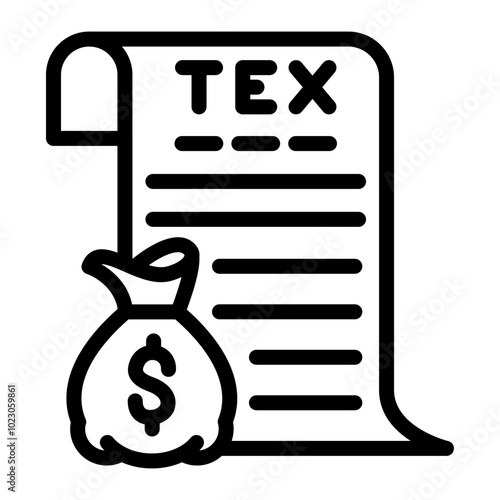 Taxable Income Vector Design Icon Style